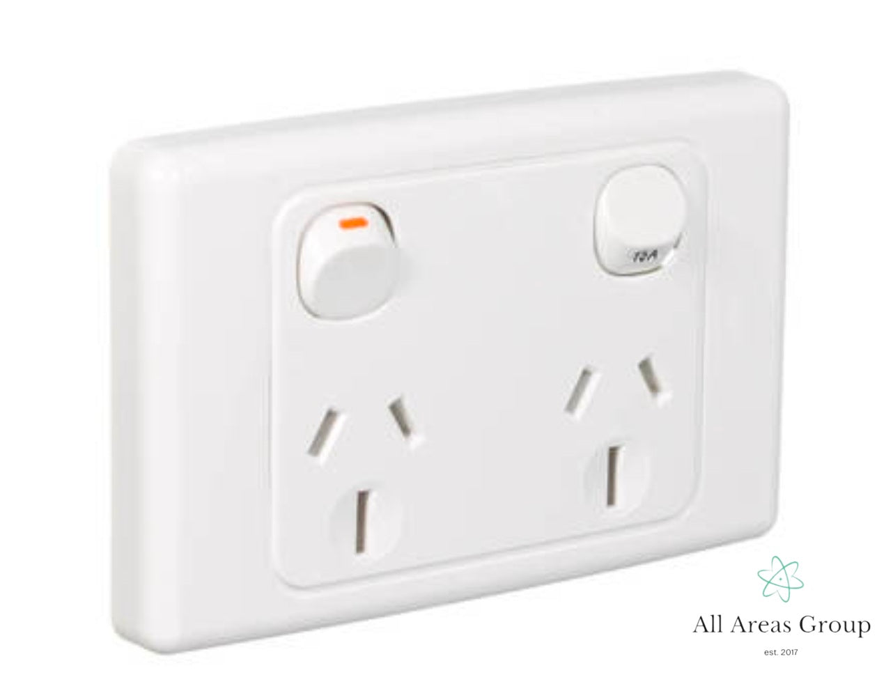 Clipsal 15 Amp 2000 SERIES Double Internal Power Point White