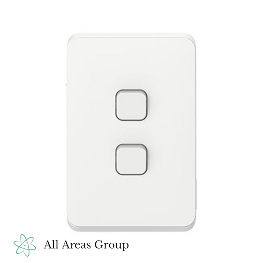 Clipsal Iconic 3042VA-VW Light Switch (Vert)