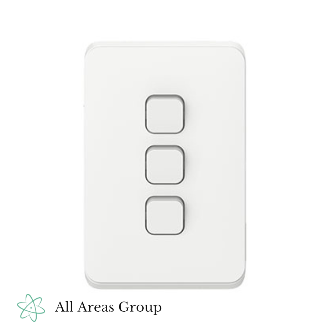 Clipsal Iconic 3043VA-VW Light Switch (Vert)
