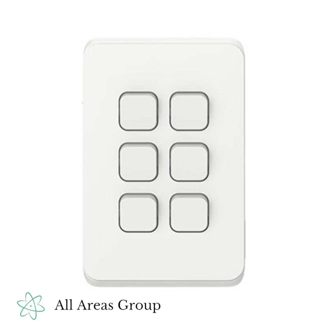 Clipsal Iconic 3046VA-VW Light Switch (Vert)