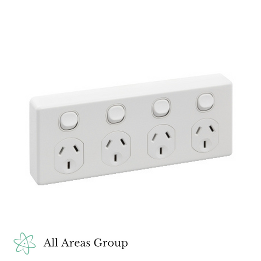 Clipsal Quad Power Point – White